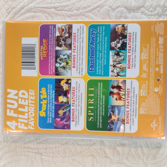 DreamWorks 4 DVD Collection Shark Tale, Over the Hedge, Spirit, Flushed Away - Picture 2 of 11